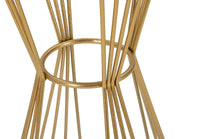 Tavolino Super 40x80x40 cm in Ferro e MDF Oro