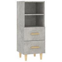 Credenza Grigio Cemento 34,5x34x90 cm in Legno Multistrato cod mxl 6665