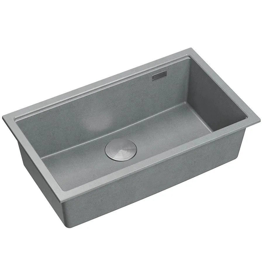 Lavello In Granito Logan 110 Grey Metallic Tappo acciaio