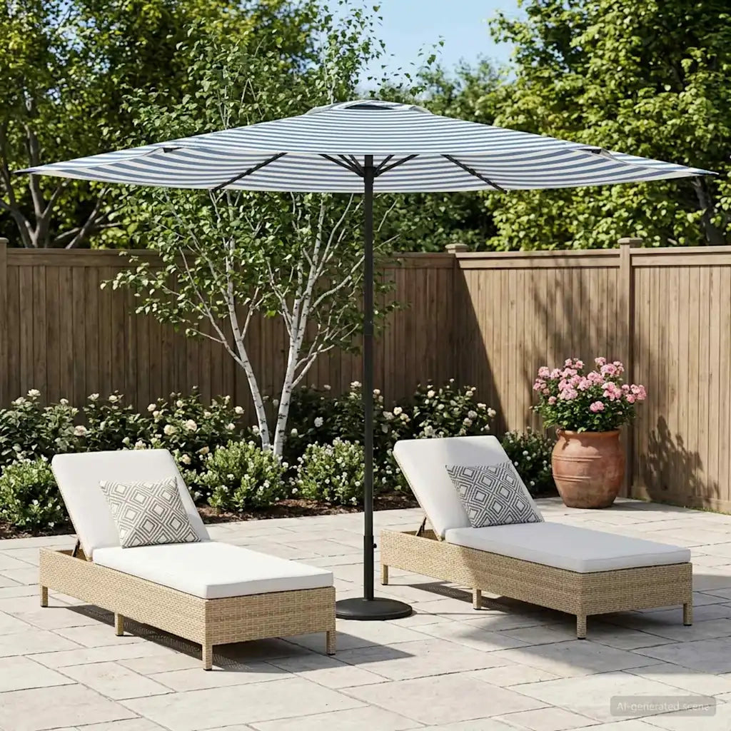Ombrello da giardino 300 x 300 cm Poliestere Rettangolare 42036203