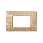 Placca Plastica Serie Starlight 3P Colore Oro Satinato Compatibile Con Vimar Plana