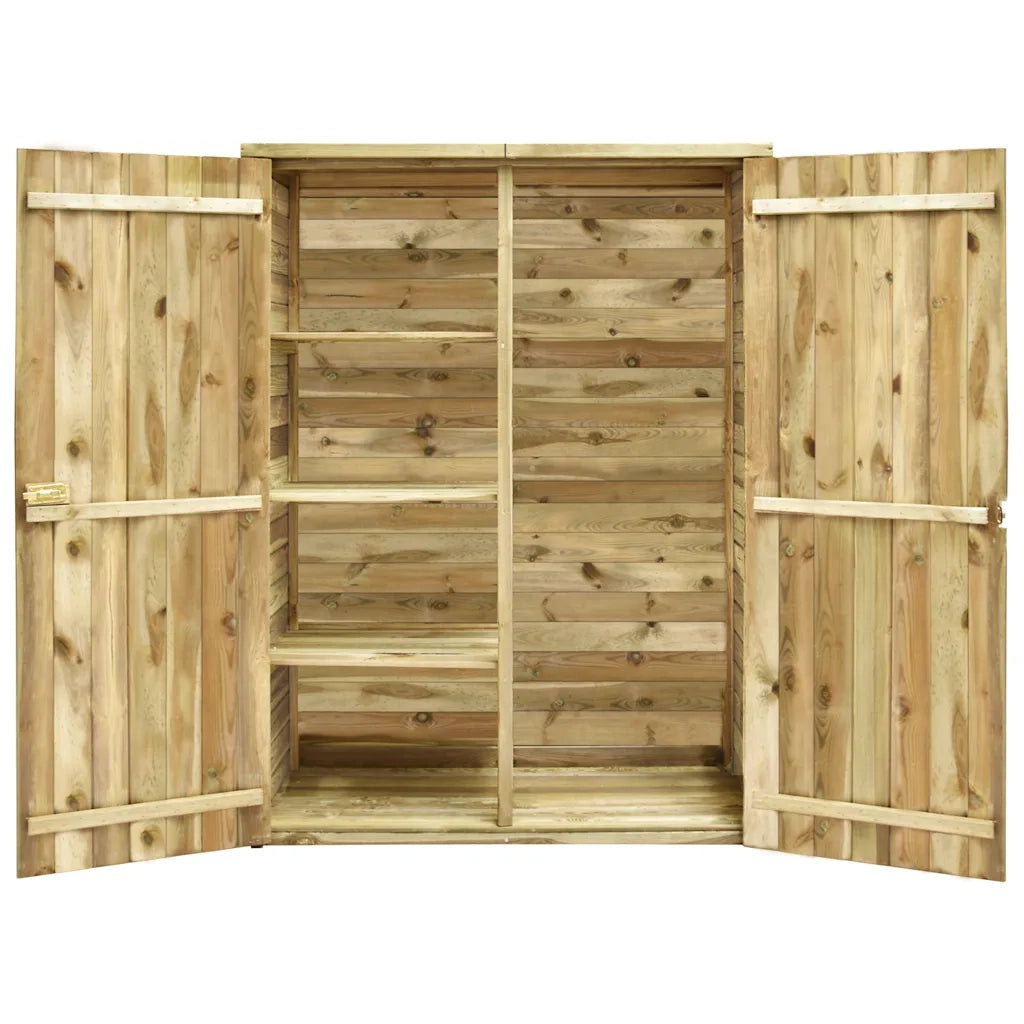 Rimessa Attrezzi da Giardino 123x50x171cm in Pino Impregnato 46361