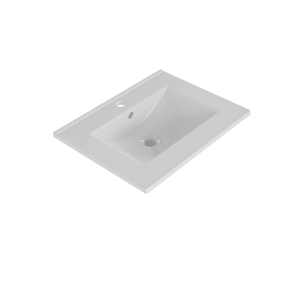 Sottolavabo Sospeso con Lavabo Integrato ¨C MINIMAL ¨C 2 Cassetti, Verde Menta, 61x46x57