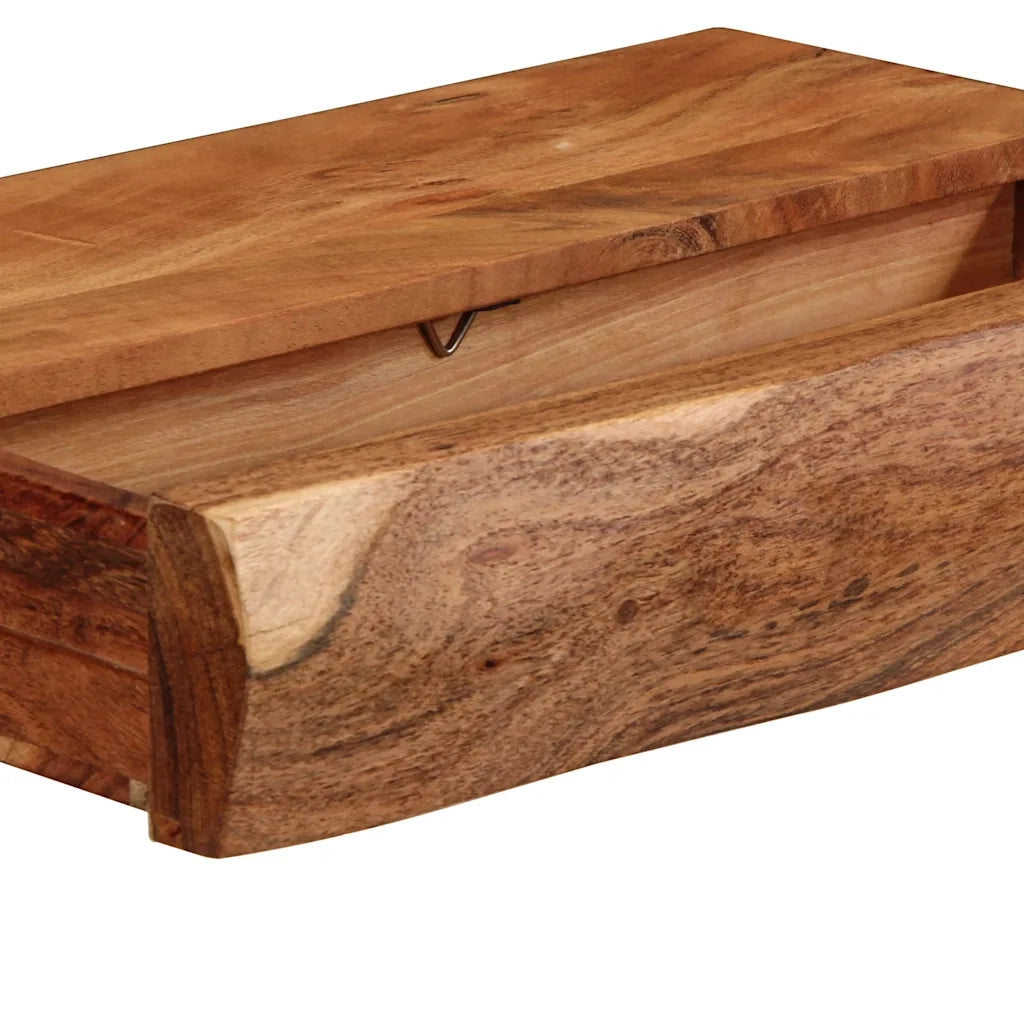 Mensole da Parete 2 pz 40x17x8 cm in Legno Massello di Acacia 373629