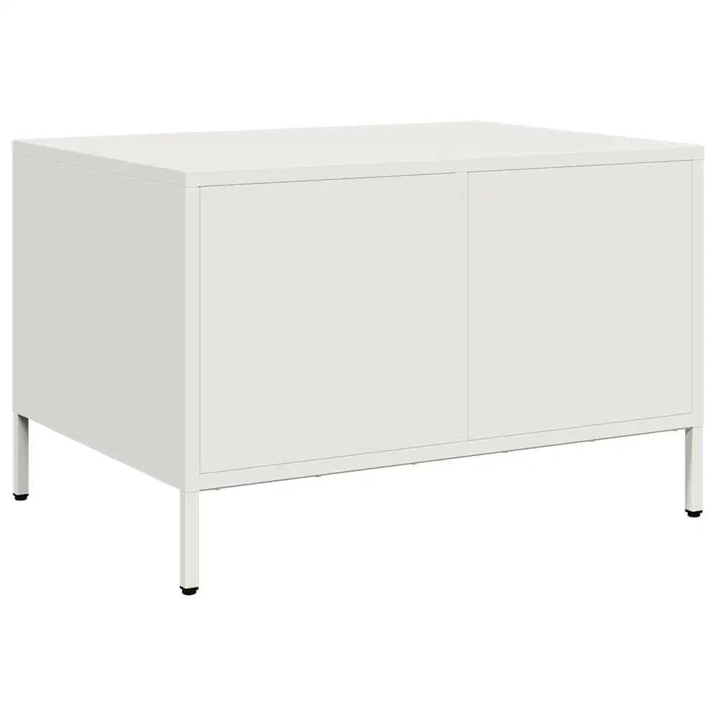 Mobile TV Bianco 68x50x43,5 cm in Acciaio Laminato a Freddo