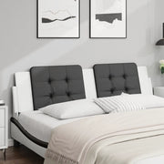 Cuscino Testiera Zadar Nero e Bianco 180 cm in Similpelle 374879