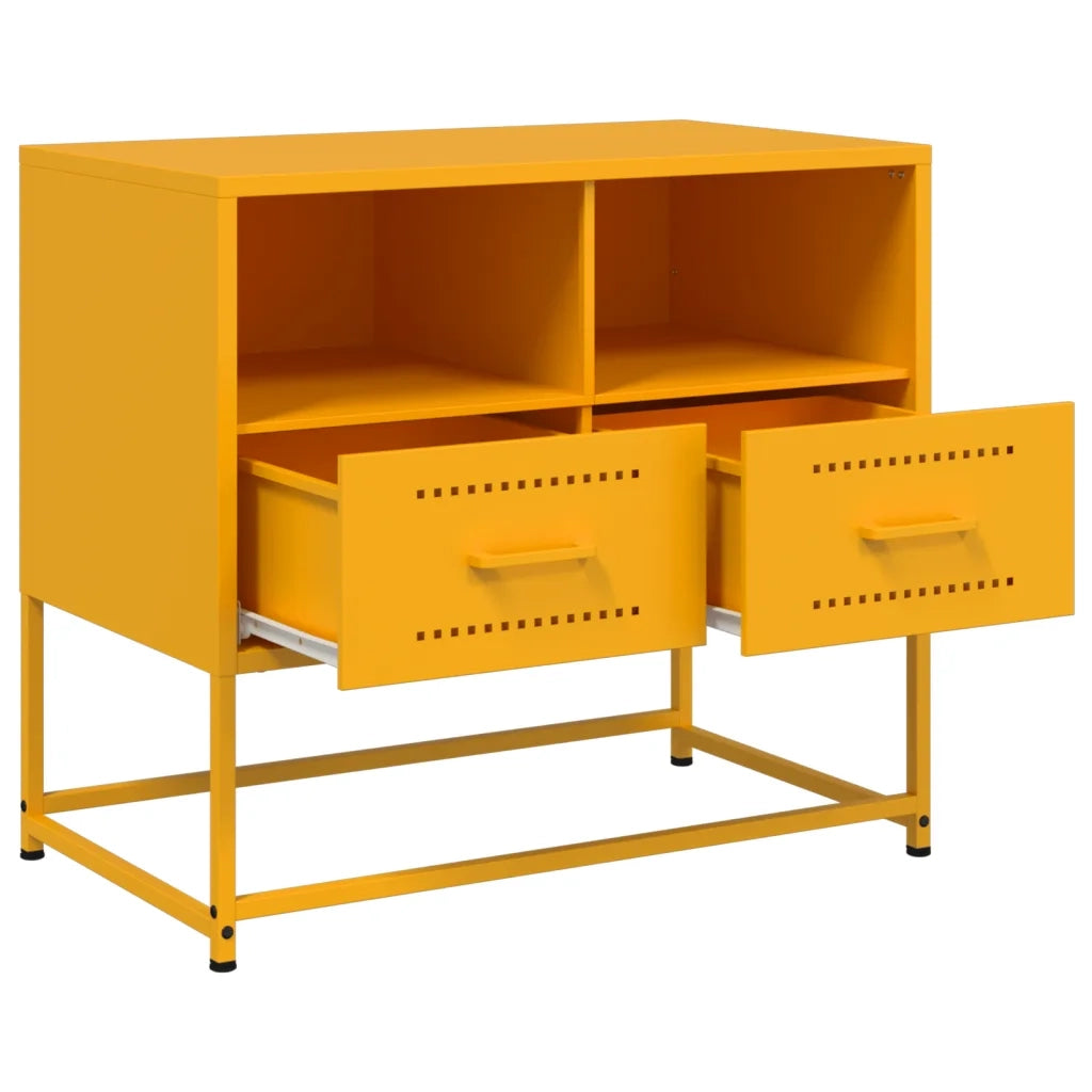 Mobile TV | Armadietto TV | Mobile Porta TV Giallo Senape 68x39x60,5 cm in Acciaio