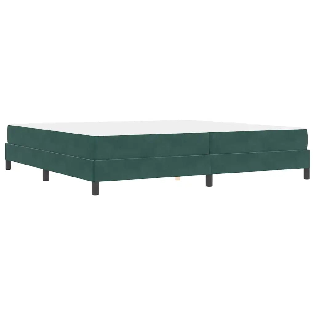 vidaXL Letto box spring con materasso Verde Scuro 200 x 210 cm Velluto