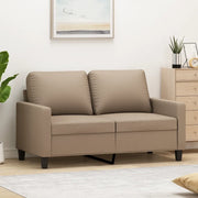 Divano a 2 Posti Cappuccino 140 cm in Similpelle