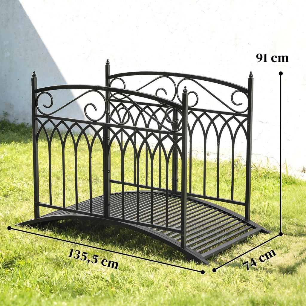 Ponte da Giardino in Metallo ¨C zephmum ¨C Antracite 135.5 cm