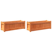 Fioriera aiuola rialzata fioriera aiuola giardino terrazza set da 2 cerata legno massello di pino marrone 02_0039066