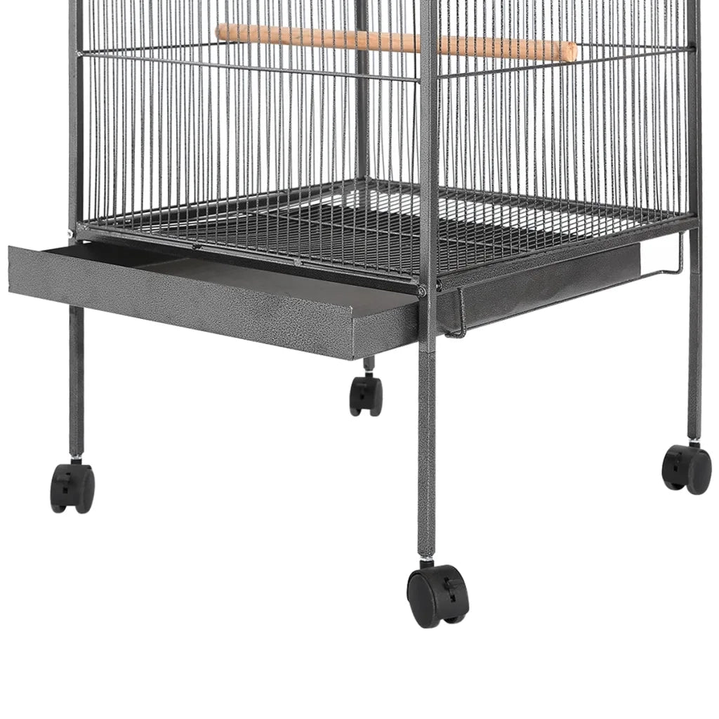 Gabbia per Uccelli Nera 54x54x146 cm in Acciaio CFW1834966