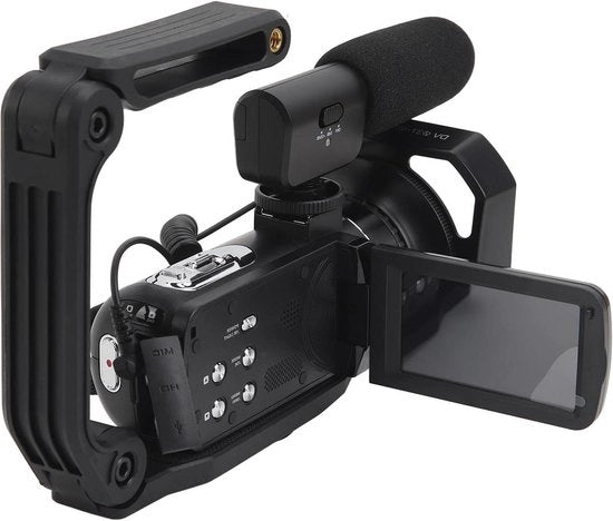 4K 56MP 30FPS Videocamera Camcorder con 18x Zoom 30 Pollici Touchscreen IPS - Registrazione Notturna Telecomando Webcam per Vlogging
