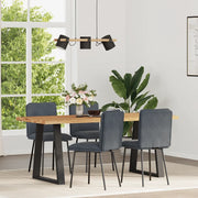 Sedie da Pranzo 4 pz Grigio Scuro in Velluto 3315410