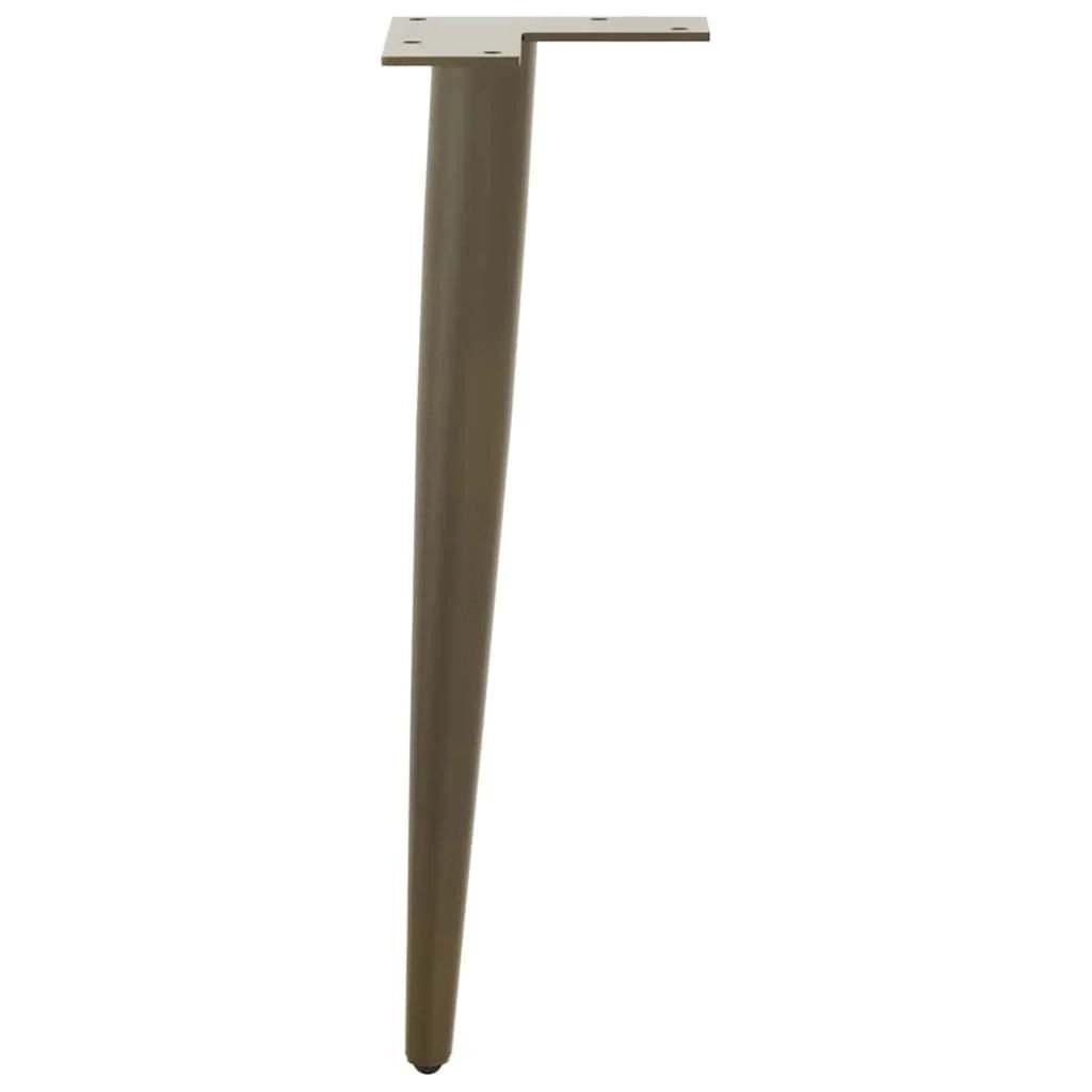 Set di 4 gambe robuste per tavolino da caffè coniche con piedini regolabili 30-31 cm in acciaio naturale 02_0056808