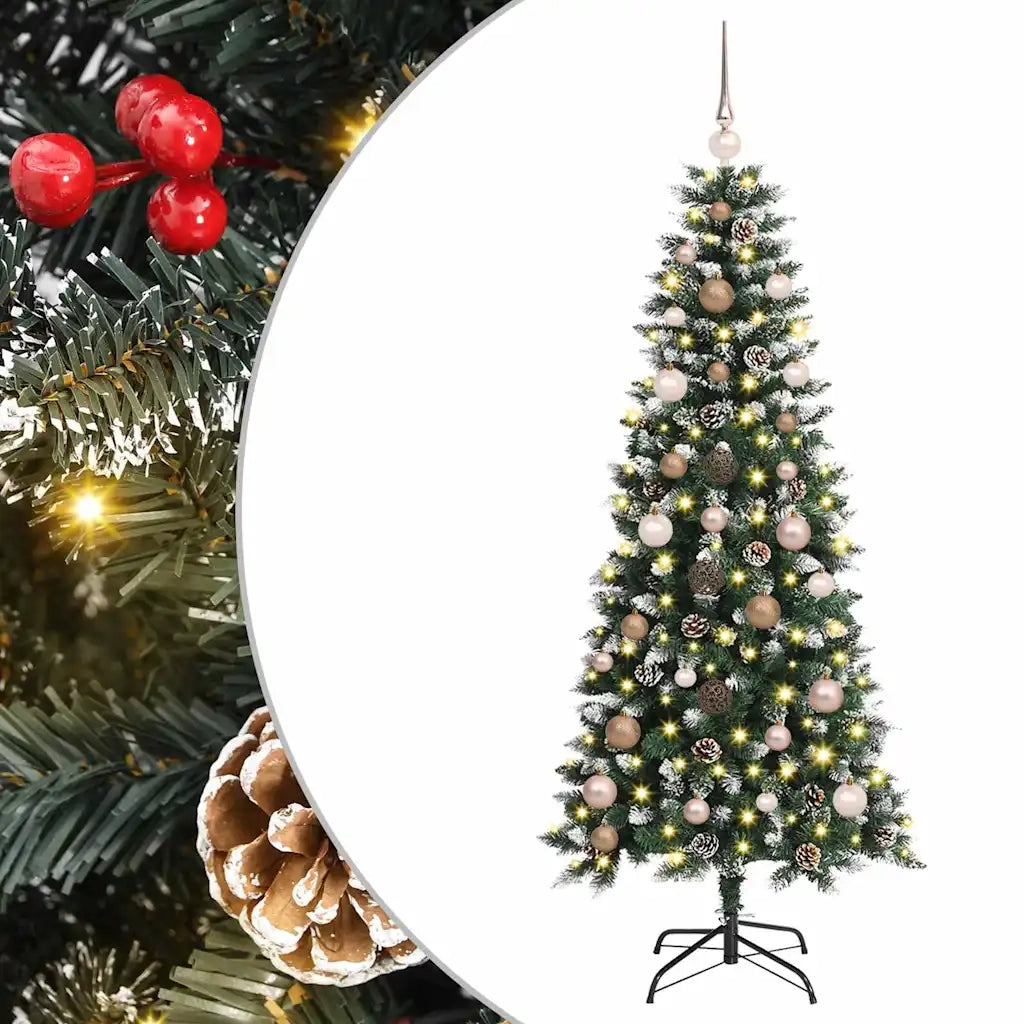 Albero di Natale artificiale con 150 LED Verde 150 cm