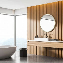 Specchio tondo con cornice Oro Stile Glamour 76 o 91,4 cm - Dimensione 76 cm 