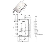 SERRATURA TRIPLICE APPLICARE SERRABLINDA CON SCROCCO CIL.EUROPEO 85461- - mm.70 DX (85461S) -  MOTTURA