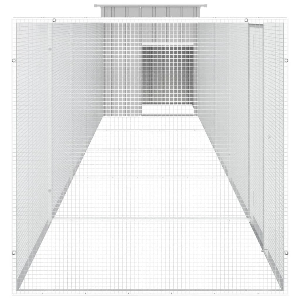 Gabbia per polli 600 x 91 x 100 cm acciaio zincato grigio 02_0041660