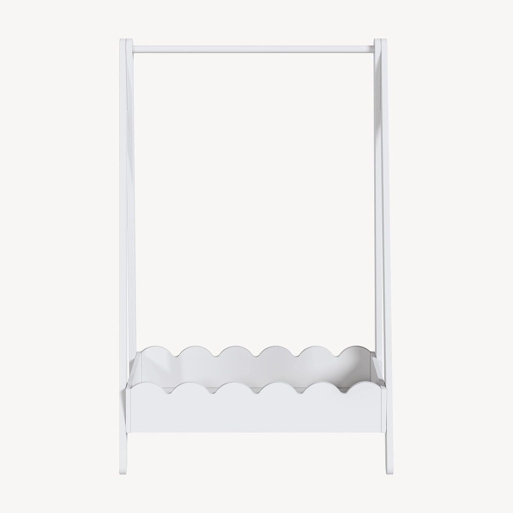 Stand Appendiabiti Vestnes a Forma di Capanna per Cameretta 99 x 66 x 38 cm - Bianco [en.casa]