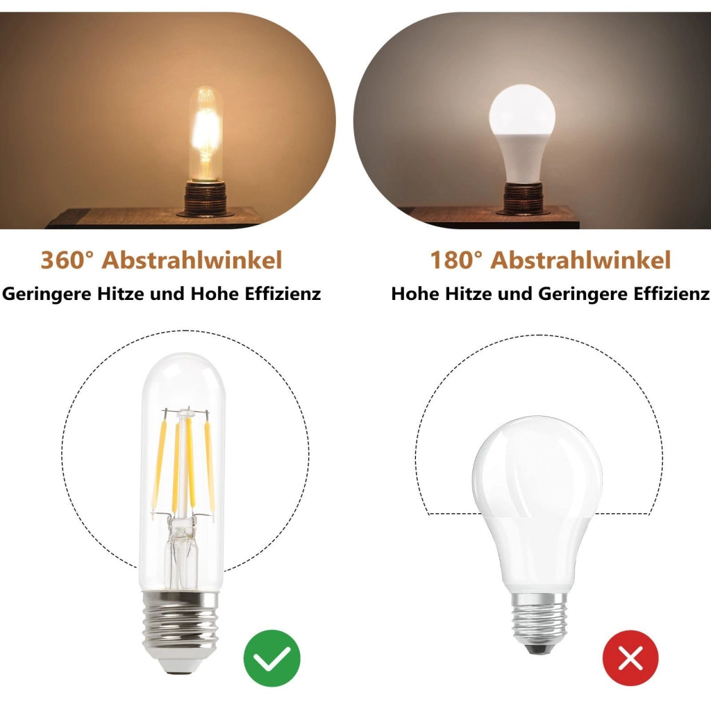 ZMH Bombilla LED  Bombilla LED Bombilla de estilo antiguo Bombilla de bajo consumo 4W