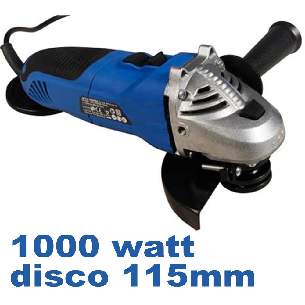 Trade Shop - Smerigliatrice Angolare 1000w 115mm Professionale Disco 11000rpm Rag115-1000 -