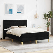 Struttura letto con materasso Nero 140 x 200 cm Tessuto 3415115