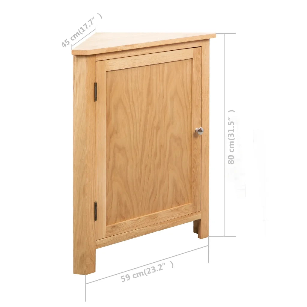 Armadietto ad Angolo 59x36x80 cm in Massello di Rovere cod mxl 63094