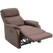 Poltrona Relax Reclinabile Manuale con Poggiapiedi ¨C Xylo ¨C Similpelle Marrone 76x91x106cm
