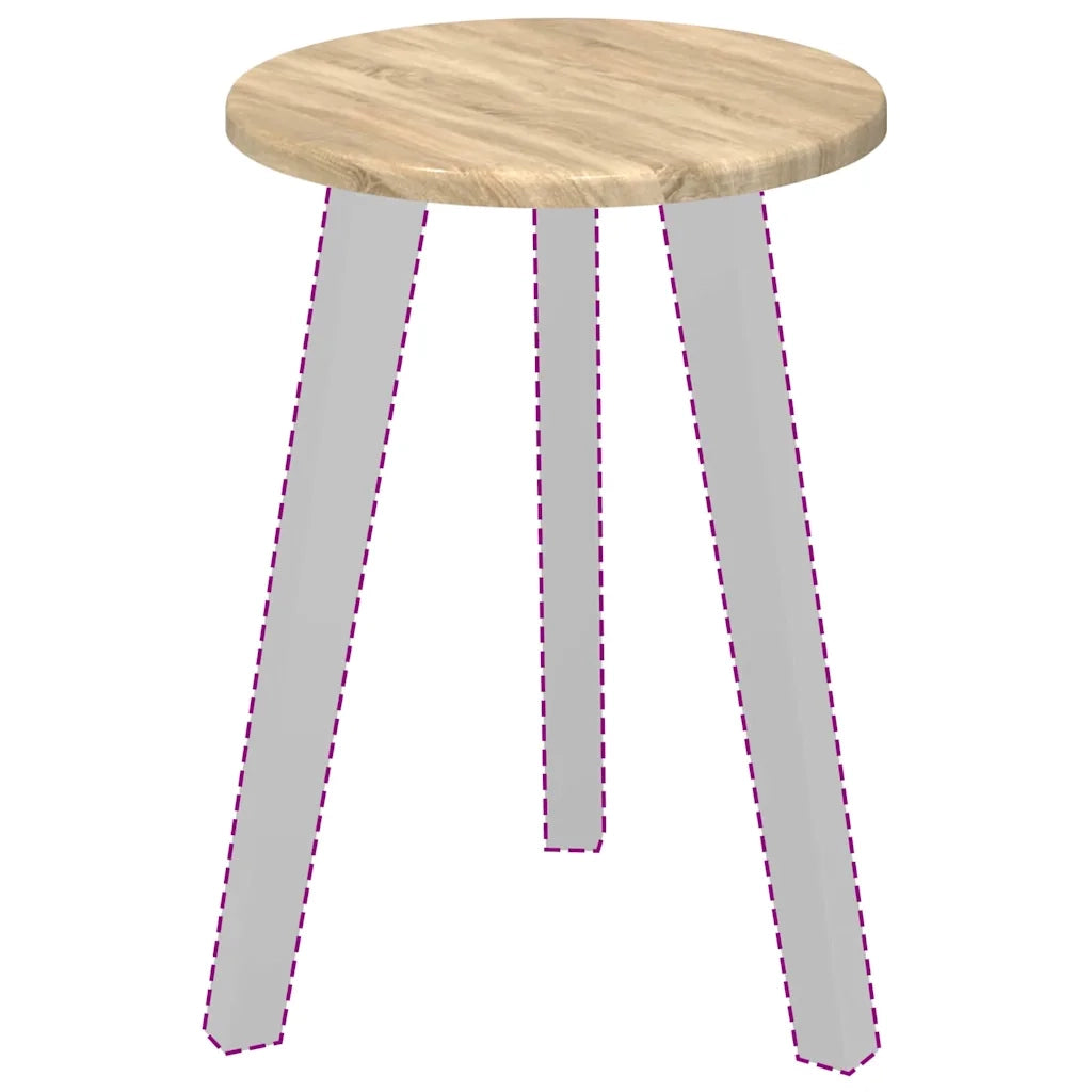 Piano del tavolo rovere sonoma Ø 30 x 1,5 cm Legno multistrato 880373