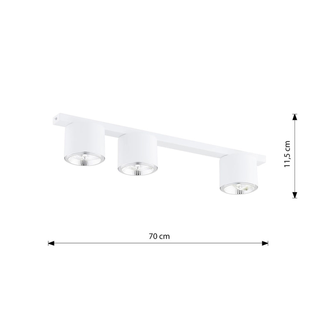 Faretto da soffitto Nano in acciaio bianco