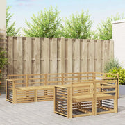 Set di divani da esterno 8 pcs Bianco 306 x 128,5 x 73 cm 3392044
