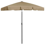 Ombrellone da Spiaggia Tortora 180x120 cm 314722