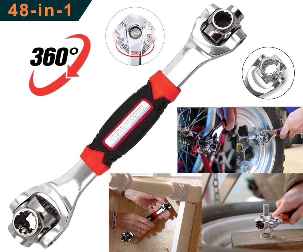 48 in 1 CHIAVE MULTIFUNZIONE UNIVERSALE CRICCHETTO ANGOLO FINO A 45° RUOTA 360