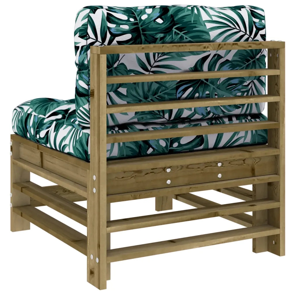 Divani Centrali con Cuscini 2 pz in Legno Impregnato di Pino 825694