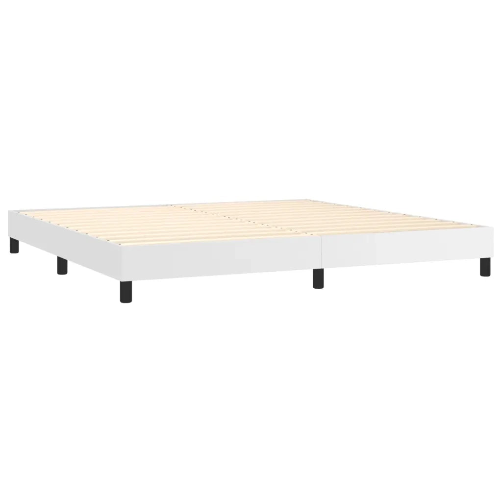 Giroletto a Molle con Materasso Bianco 200x200cm in Similpelle cod mxl 61278