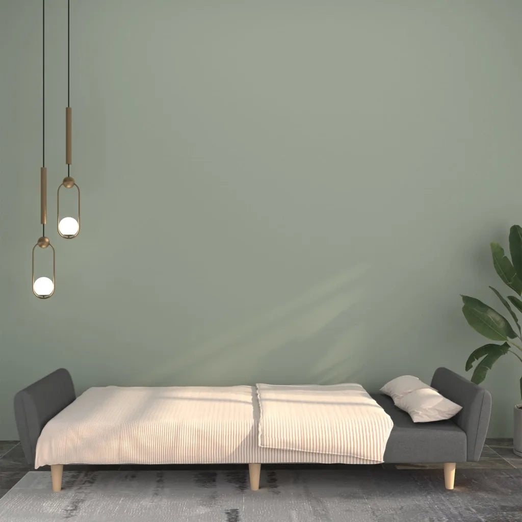 Divano letto | Sof¨¤ letto | Letto singolo a 2 Posti Grigio Chiaro in Tessuto