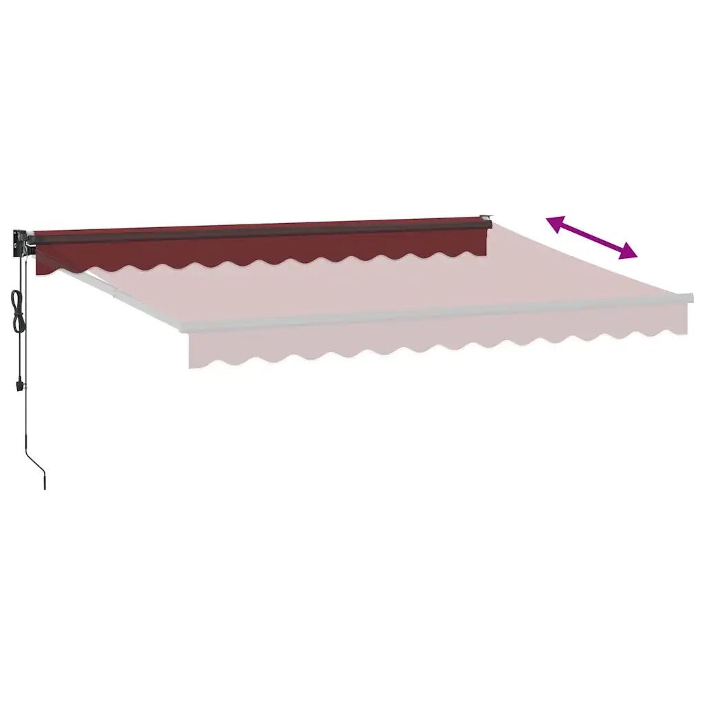 Tenda da Sole Retrattile Automatica Bordò 350x250 cm 3215309