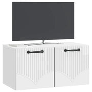 Mobile TV da Muro | Armadietto TV | Mobile Porta TV Bianco Lucido 59,5 x 31 x 30 cm