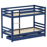 Letto a castello per bambini 190x90cm blu scuro con cassetti AMBRE