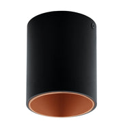 Plafoniera Minimal Polasso Alluminio Nero Luce Led Integrato 3,3W Ip20