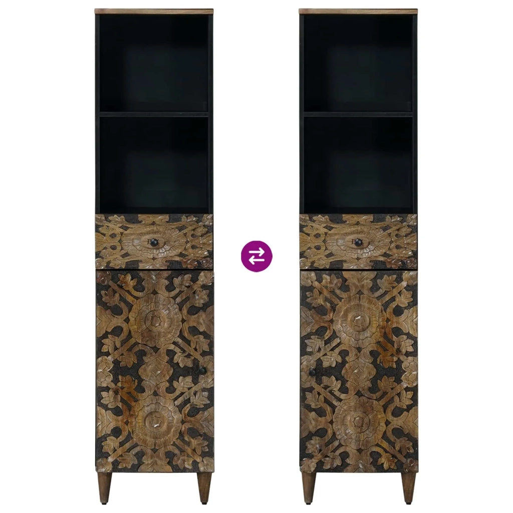 Mobile da Bagno con cassetto Marrone 38 x 33,5 x 160 cm
