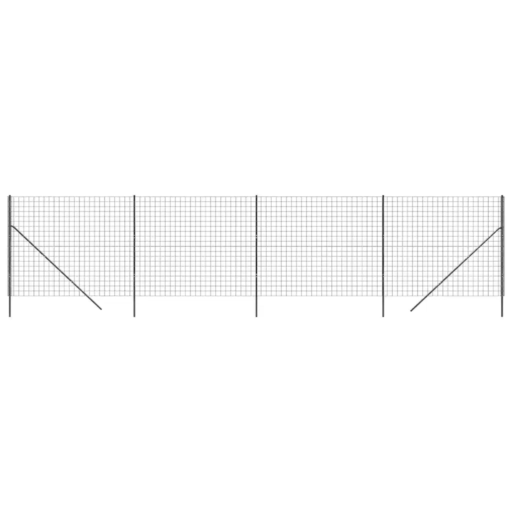 Recinzione Metallica Antracite 1,6x10 m in Acciaio Zincatocod mxl 103331