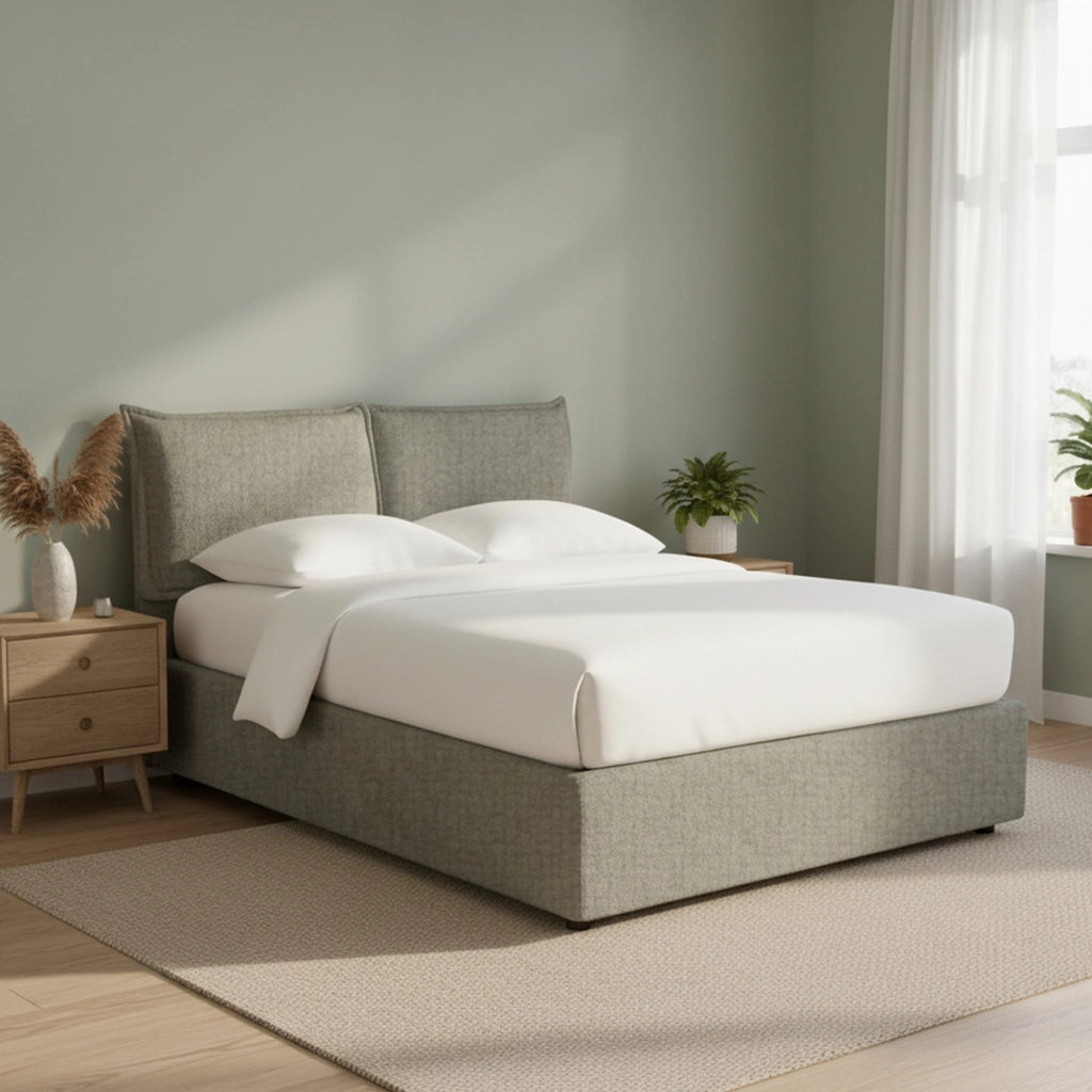Malton, Letto Piazza e Mezza Sfoderabile Made in Italy, Grigio