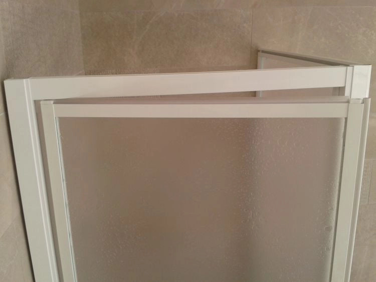 Box doccia acrilico - 2 lati, fisso piu' battente - Misura: 85 x 75 x h185 