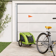 Rimorchio da Bici per Animali Verde Oxford e Ferro 93962