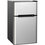 Frigorifero da 90 litri con congelatore separato 48 x 44,5 x 86 cm silenzioso e a risparmio energetico design in acciaio grigio 20_0013379