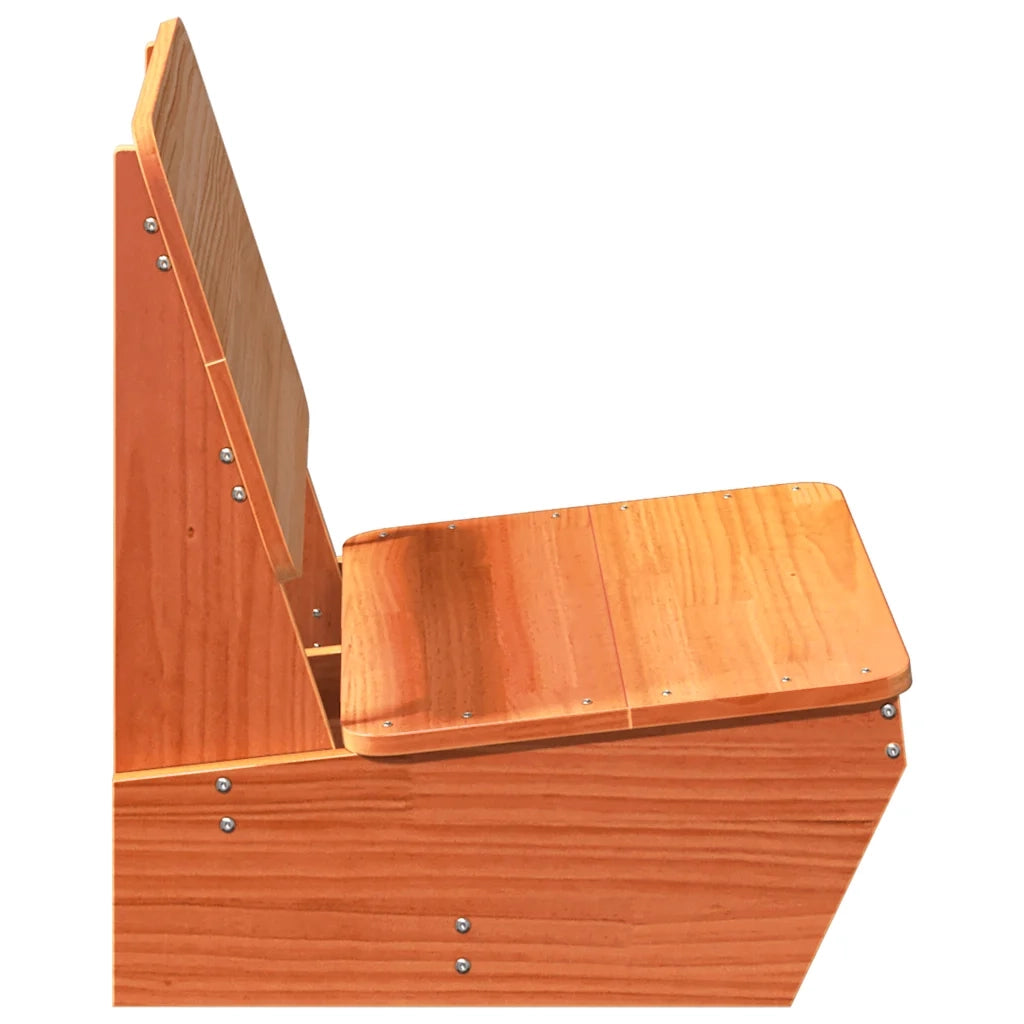 Sedie da Giardino 2 pz Cera Marrone Legno Massello di Pino