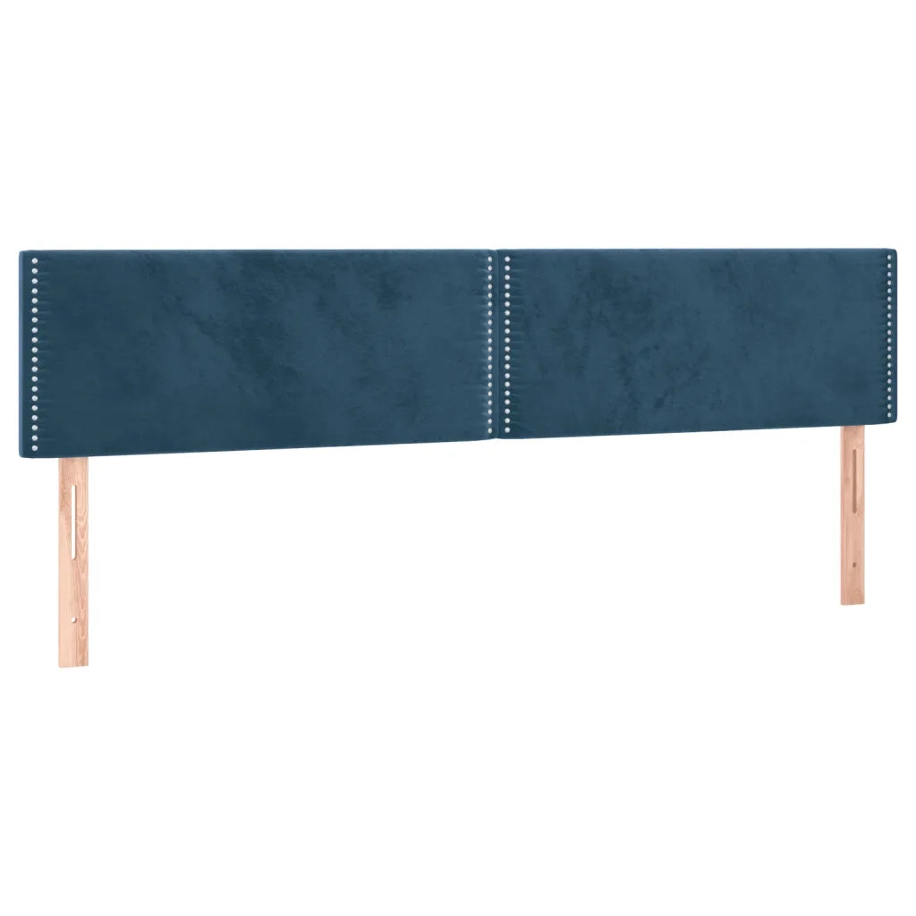 Giroletto a Molle con Materasso Blu Scuro 120x190 cm in Velluto 3270467