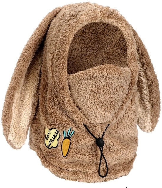 Balaclava invernale - Winddicht - Stile coniglio - Termica - Khaki - Adatto per donne